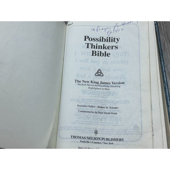 Possibility Thinkers Bible The New King James Version by Robert H. Hardcover 198 - Picture 3 of 6
